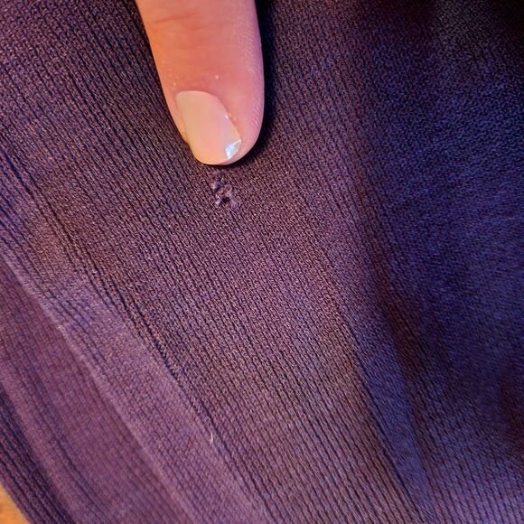 JEAN PAUL GAULTIER Pants Womens Small Blue Fuzzi Wide Leg Knit Stretch Pull On - Picture 8 of 11